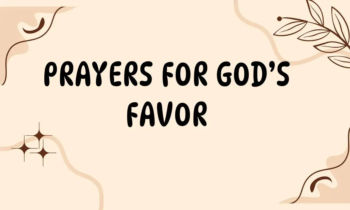 Prayers For God’s Favor