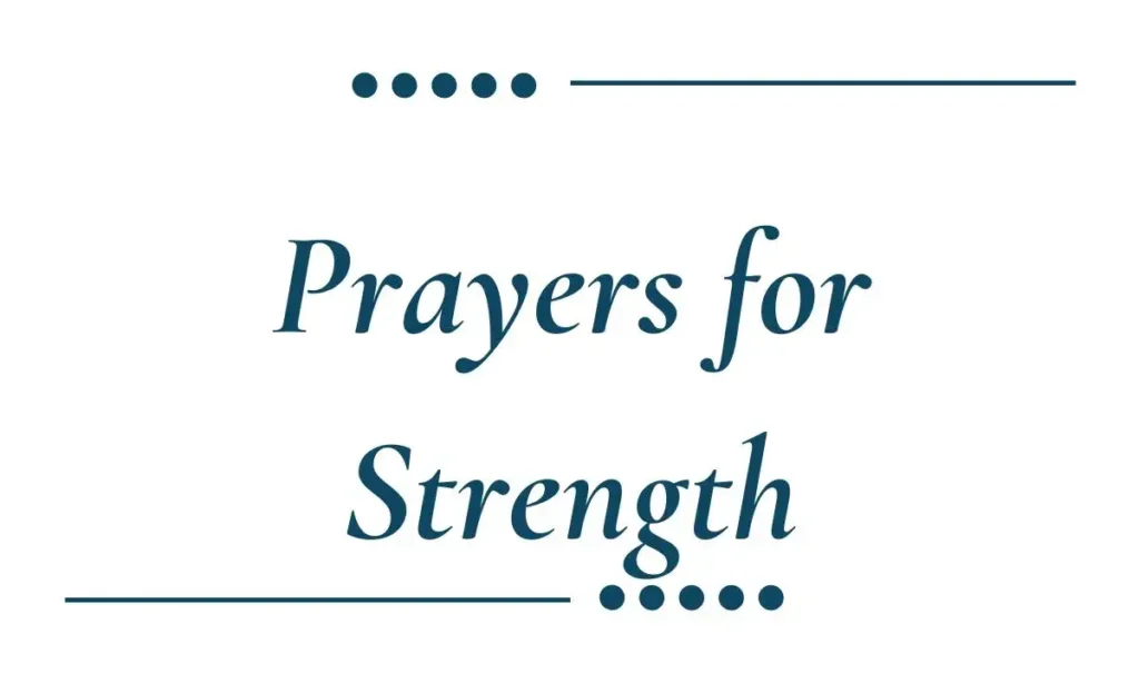 Prayers for Strength