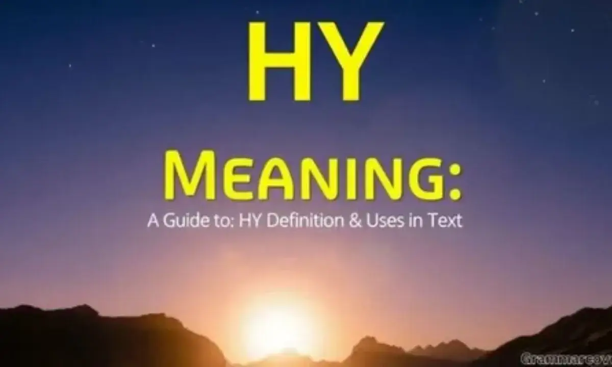 HY Meaning – A Guide To HY Definition & Uses In Text